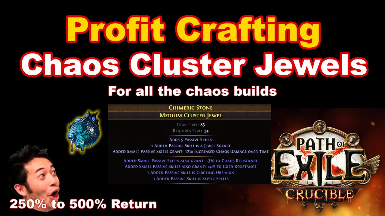 [POE 3.21] Profit Crafting Medium Cluster Jewels for Chaos Builds