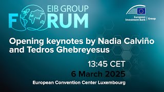 Opening keynotes by Nadia Calviño and Tedros Ghebreyesus