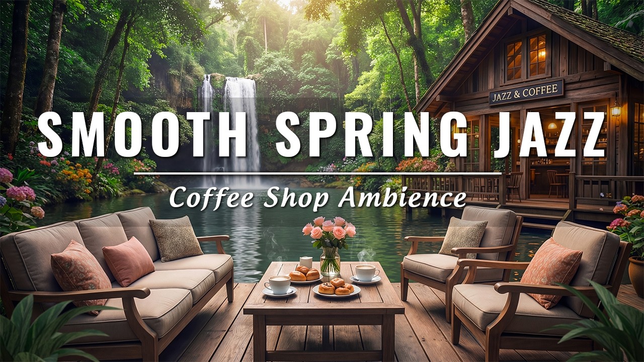 Smooth Spring Jazz Playlist 🌼 Cozy Coffee Shop Vibes for Study & Focus