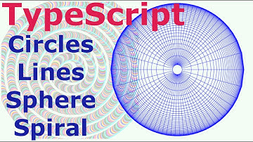 TypeScript Animation, source code, Draw Circles, Lines, Sphere, Spiral,Paint,Frame,Geometry,Lesson 3