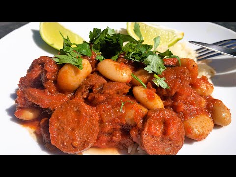 Tomaten Chorizo Eintopf mit weißen Bohnen