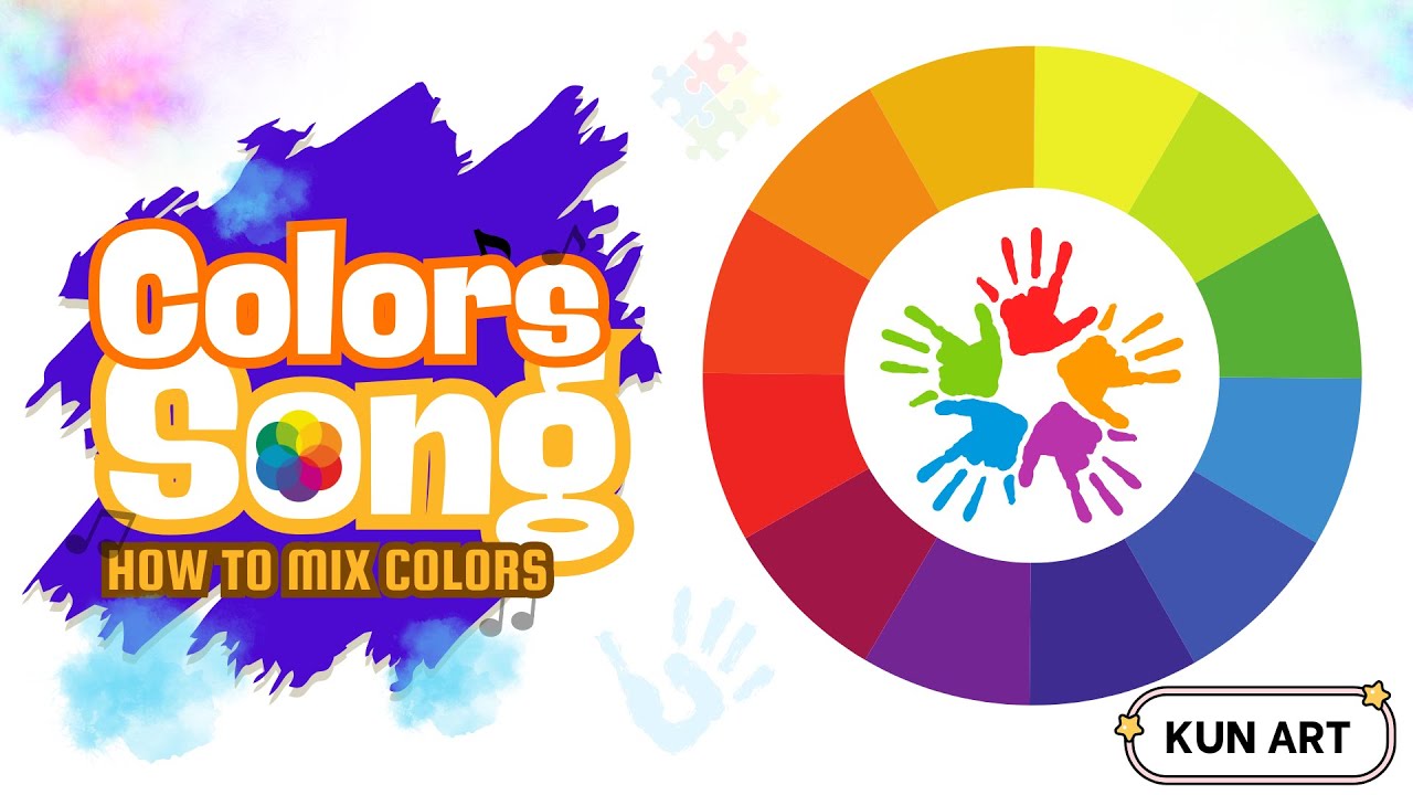 Colors Song || Learn on how to mix colors 🎵🎵 || Learn Color Mixing || Kun Art