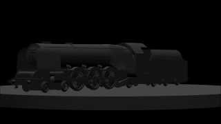 Autodesk Maya Train Model - Low Polygon Turntable