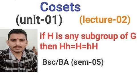 if H is any subgroup of G then Hh=H