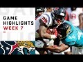 Texans vs. Jaguars Week 7 Highlights | NFL 2018