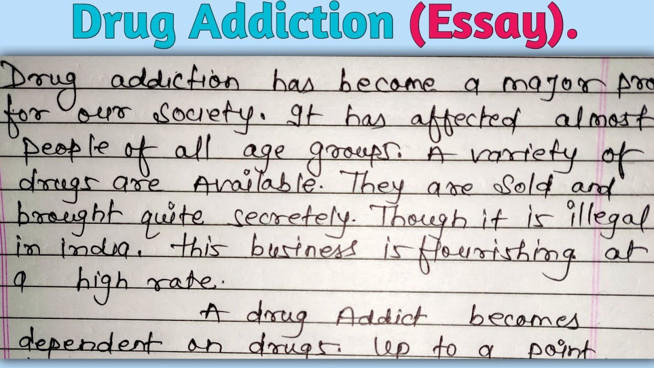 essay on drug addiction 200 words