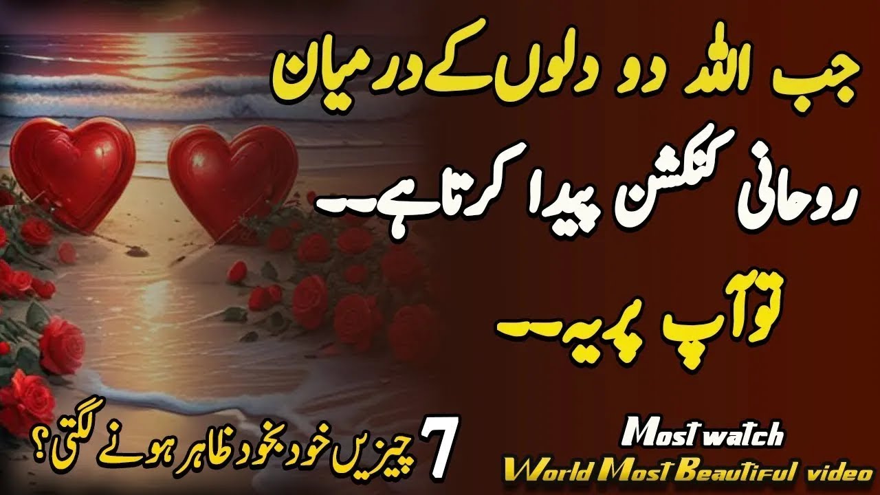 Jab Allah Do Dilo💞 ke Darmiyan rhani conection Paid karta hai To[7 chijen Khud ?|Best Islami Quotes|