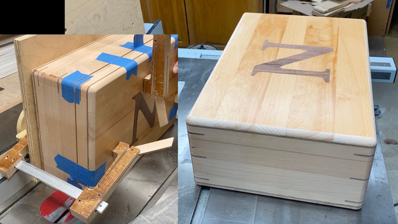 Separate / cut the lid from a box using a tenoning jig and spacers