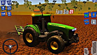 Farm Sim 21 PRO - Tractor Farming Simulator 3d Gameplay android Tractor plowing farming simulator 21 screenshot 4