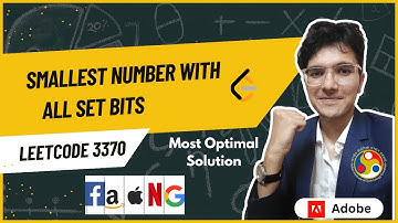 Smallest Number With All Set Bits | LeetCode 3370 | Bit Manipulation