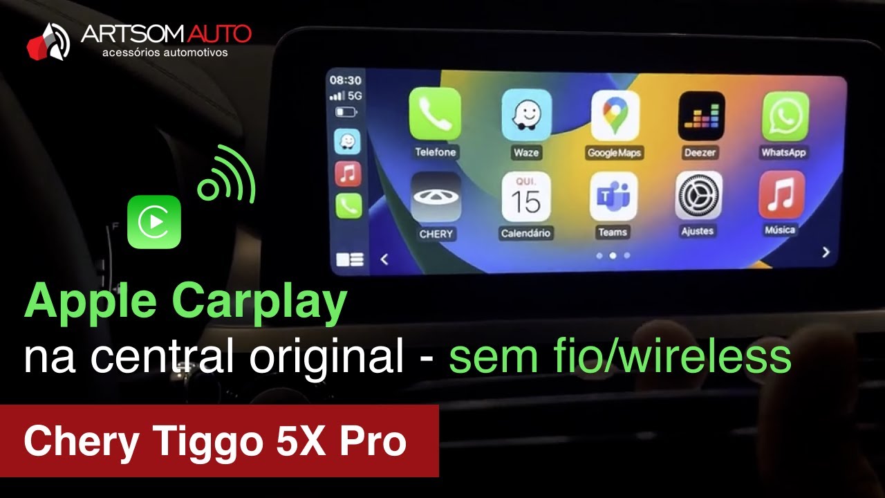 Chery Tiggo 5X Pro com Apple Carplay sem fio / wireless