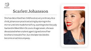 Information Scarlett Johansson Wikipedia by Comovid AI platform News