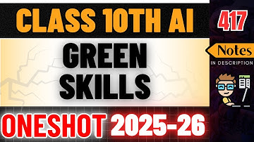 Green Skills | Class 10 AI 417 | Employability Skills Unit 5 | Complete One Shot | 2025-26 CBSE