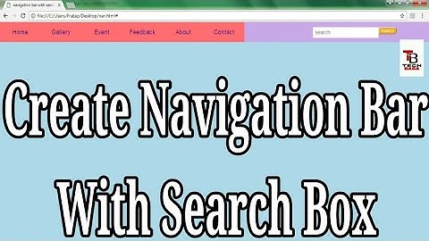 How to create navigation bar with search box