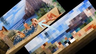Minecraft paintings in Real Life