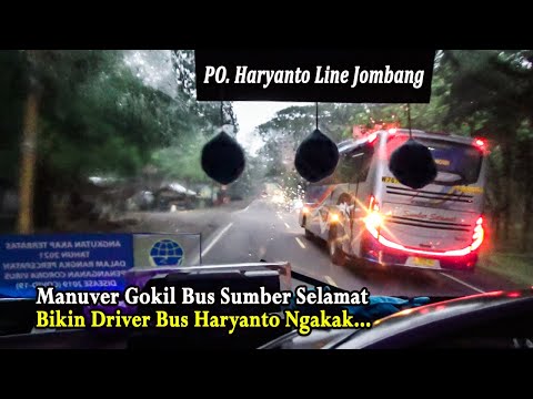 Crew Bus PO Haryanto Geleng Geleng Kepala Melihat Manuver Bus Sumber Selamat