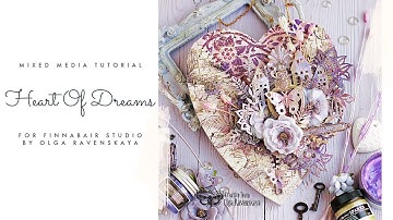 Mixed Media Panel - Heart of Dreams by Olga Ravenskaya