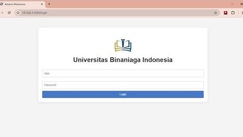 Membuat Aplikasi Web Menggunakan Python (Aplikasi Absensi Mahasiswa)