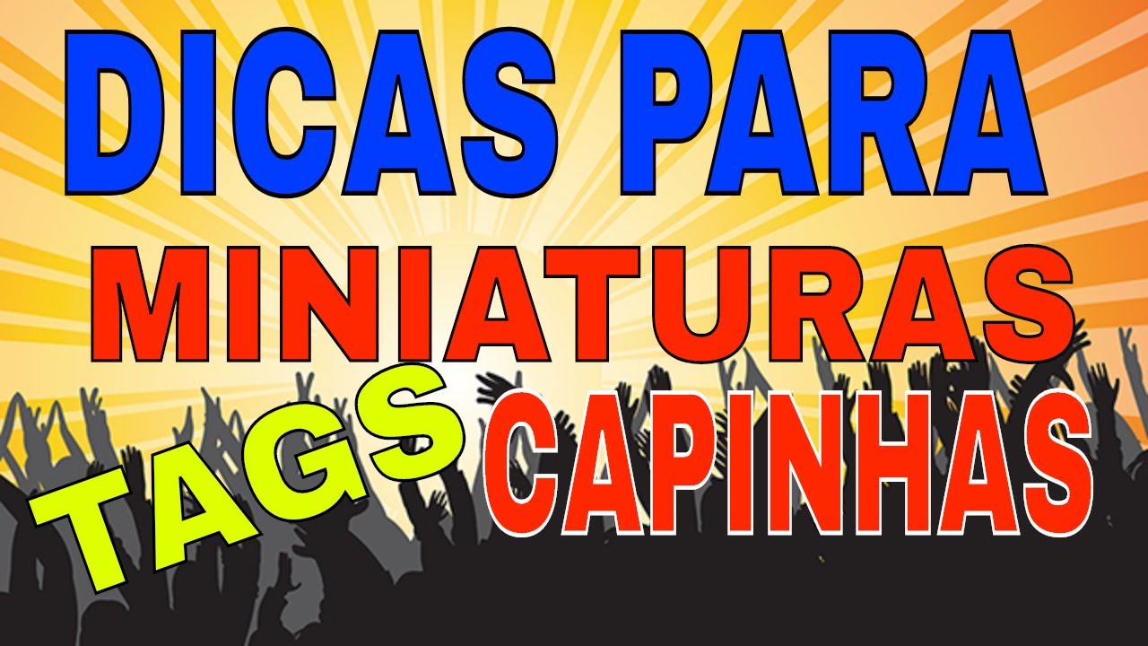 Dicas para tags e capas de vídeos. te agradeço preto no branco