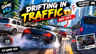 I Tried Drifting Through City Traffic… THIS HAPPENED 😱 | Car Driving Gameplay | GAME VEX screenshot 4