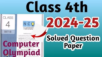 Class 4th Computer Olympiad 2024-25 Question Paper/SOF International Computer Science Olympiad ICSO