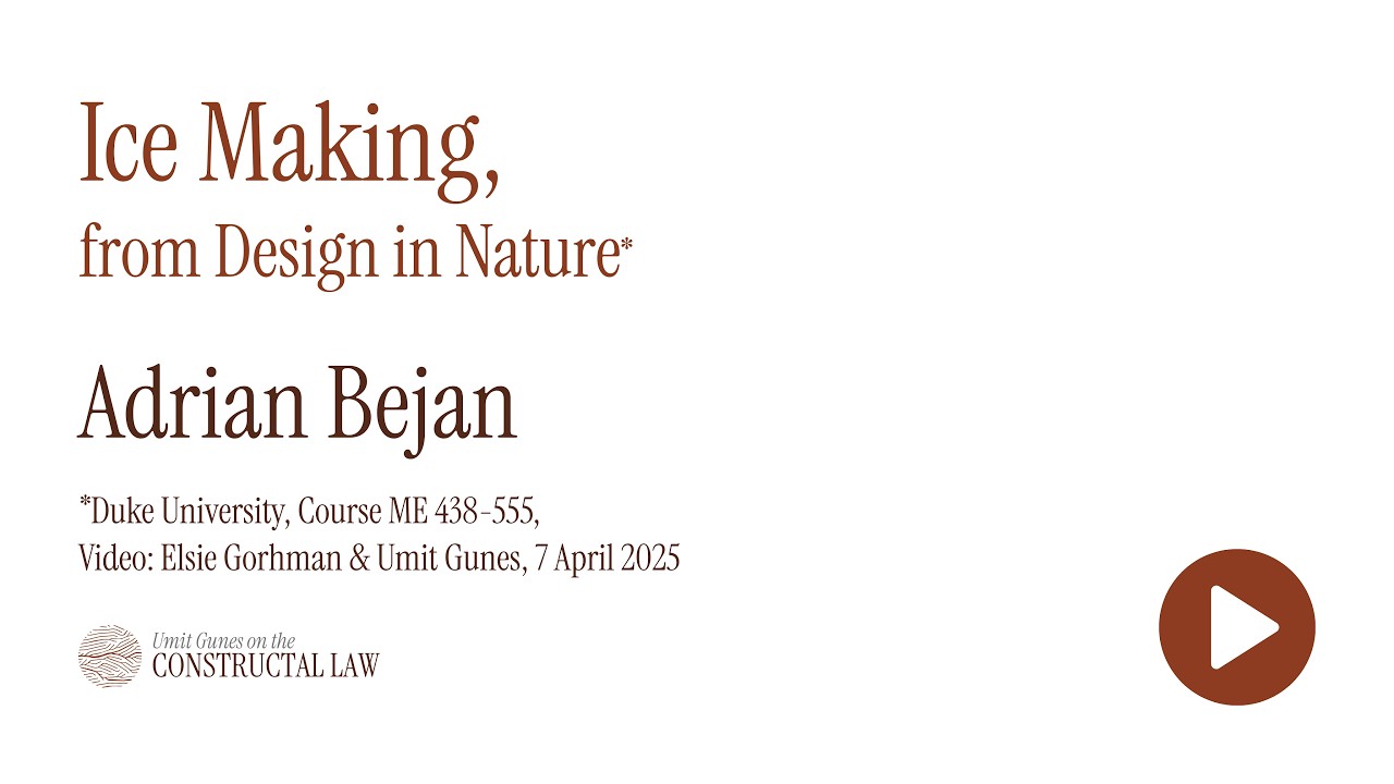 Adrian Bejan | Ice Making, from Design in Nature - YouTube