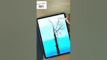 How to draw a Tree in IPad Pro | Tree art for Beginners | step by step tutorial