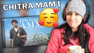 Soul Of Varisu  Reaction |  Varisu | Thalapathy Vijay  | K.S. Chithra | Thaman S | Ashmita Reacts