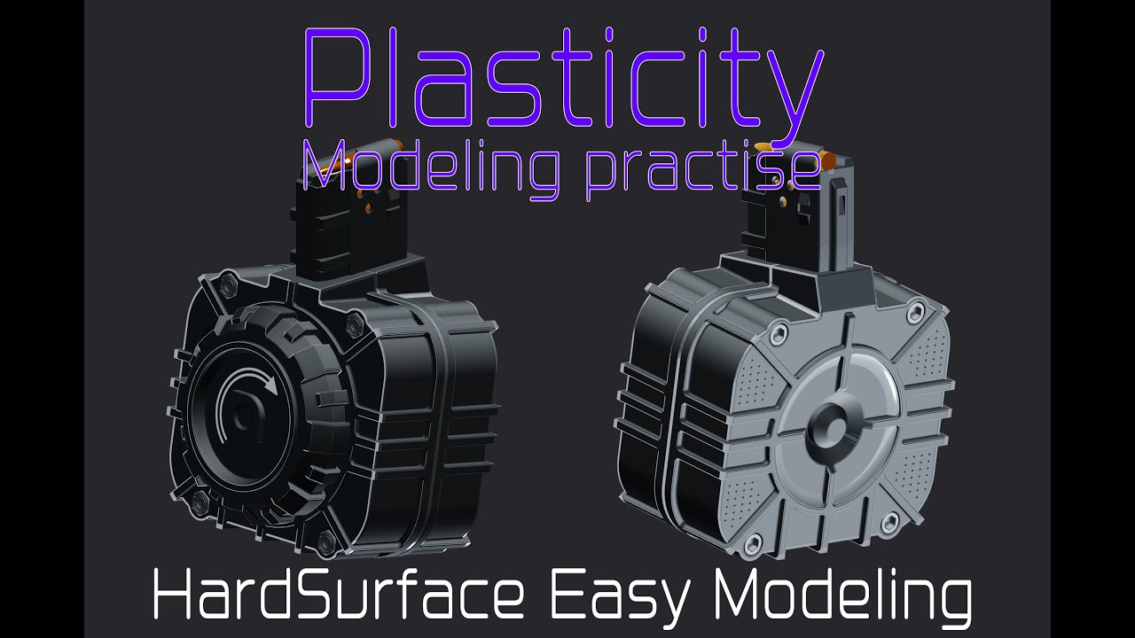 【Plasticity Modeling Timelapse】6.8mm 60Round  Drum Magazine