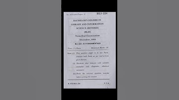Bli 224 Dec 2024 Latest Question Paper #shorts #ignou #exam