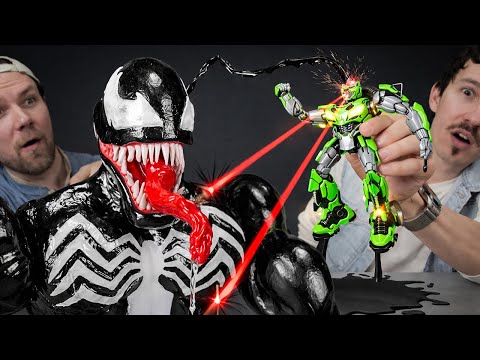 I TRANSFORMED a TOY into VENOM to Battle a GIANT TRANSFORMER! 😱🧪
