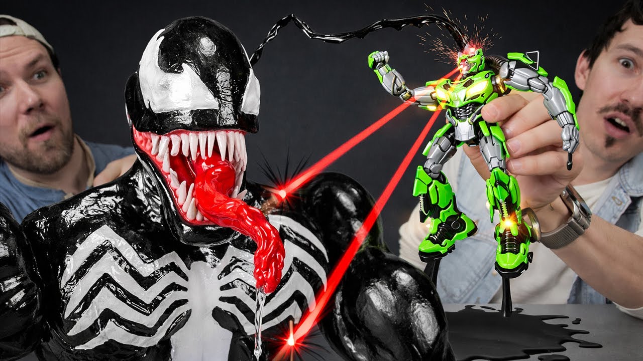 I TRANSFORMED a TOY into VENOM to Battle a GIANT TRANSFORMER! 😱🧪