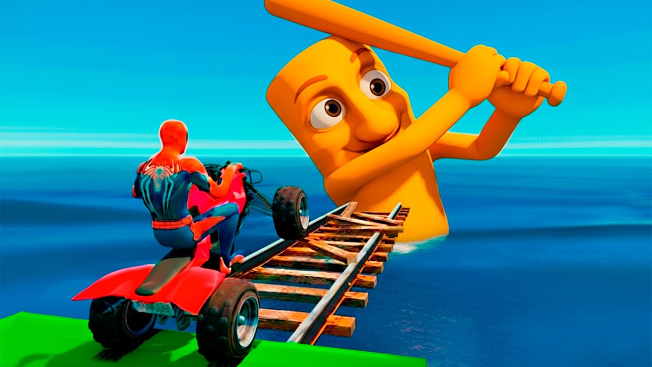 الرجل العنكبوت انقاذ باتمان Spider-Man Rescue TUNG SAHUR vs SPIDERS BRIDGE Funny Game GTA superhero