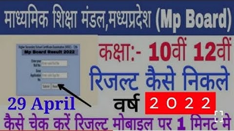 Mp Board Result 2022 kaise dekhe | 10th 12th result kaise check kare  | How to check mp Board result