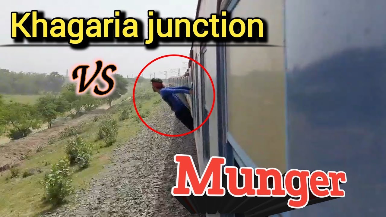 Khagaria Junction to Munger travelling by Memu train //munger bridge 