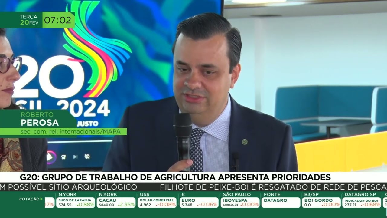 G20: grupo de trabalho de agricultura apresenta prioridades