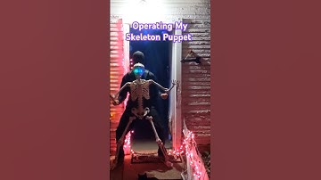 Operating My Skeleton Puppet! #shorts #halloween