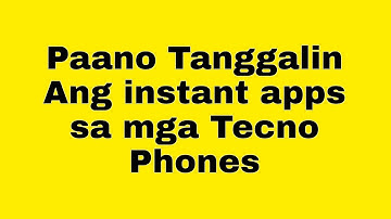 How to remove instant apps on your phone#tecno_camon 16