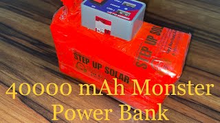 DIY 40000 mAh Power Bank || Solar Powered Mobile Power Bank for Outdoor || Monster Power Bank