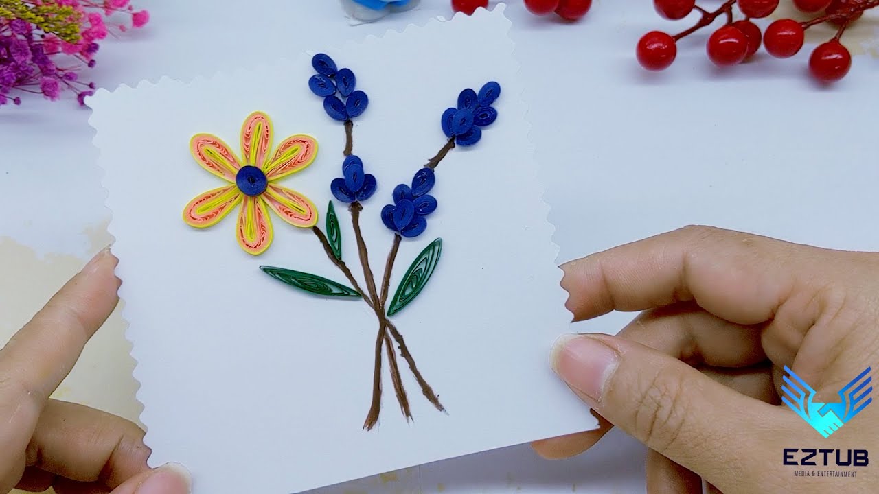 CBKG29 Monopoly Make Quilling Yellow Wildflowers Cute / Quilling Wildflowers / Cristina Baker Kelli