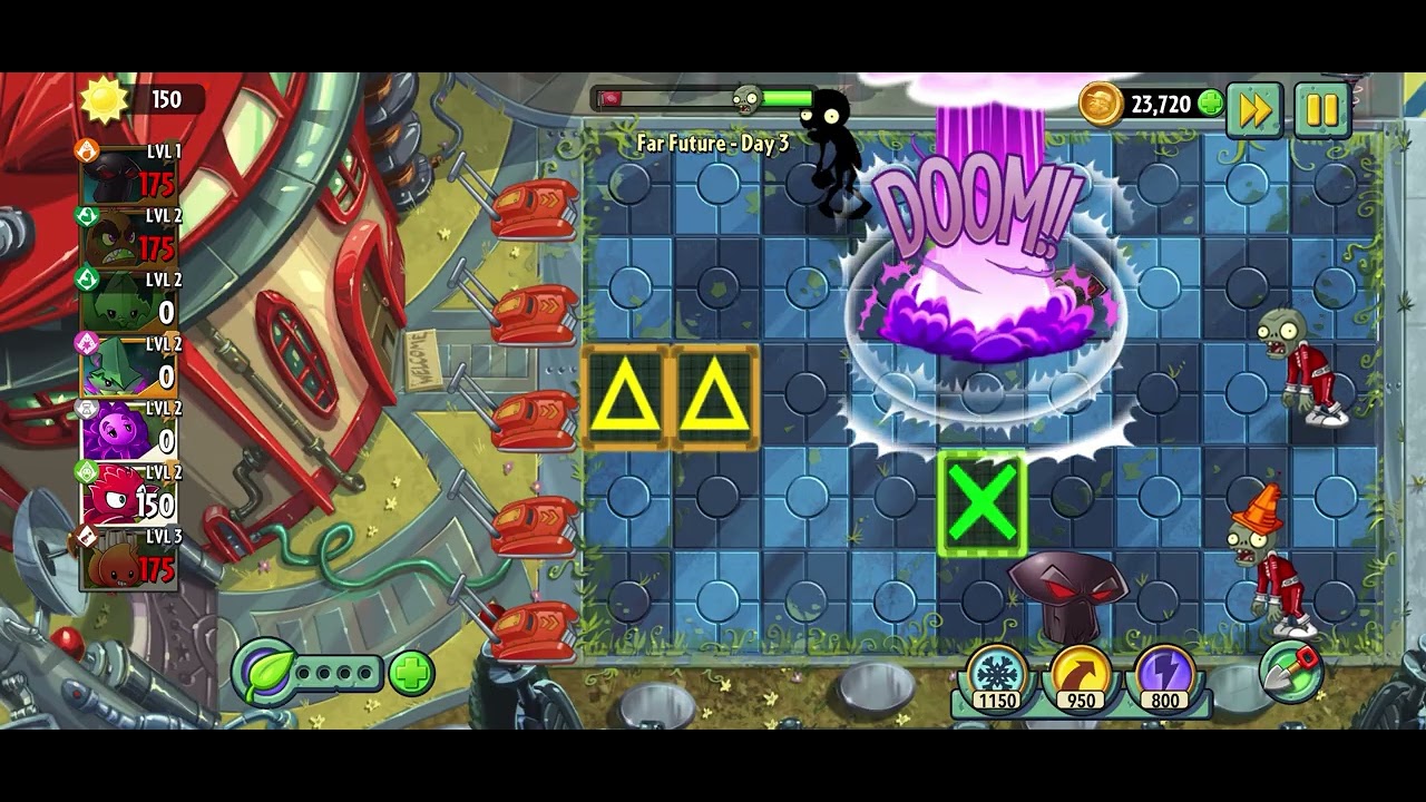 Далекое будущее. День 3. Растения против зомби 2