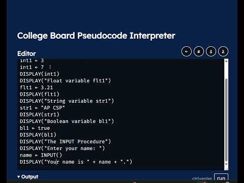 AP CSP Pseudocode: Assignment, DISPLAY, INPUT