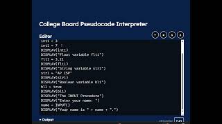 AP CSP Pseudocode: Assignment, DISPLAY, INPUT