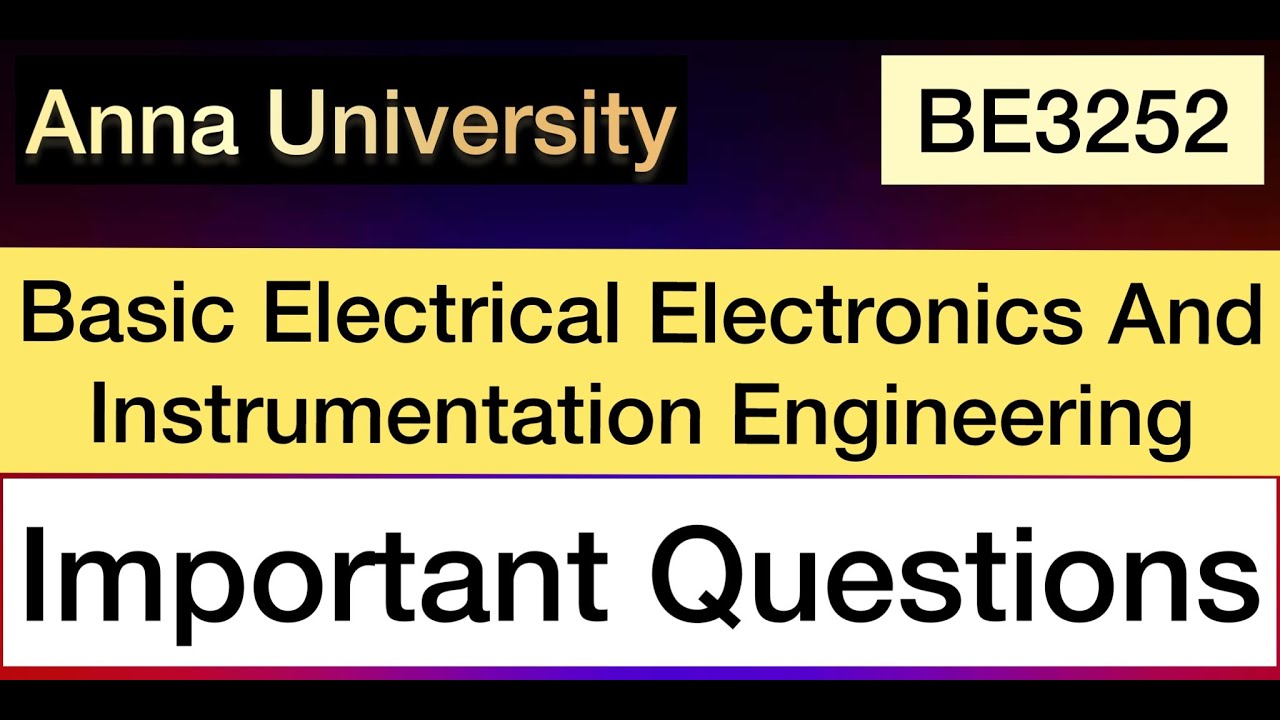 Basic Electrical Electronics And Instrumentation Engineering ...