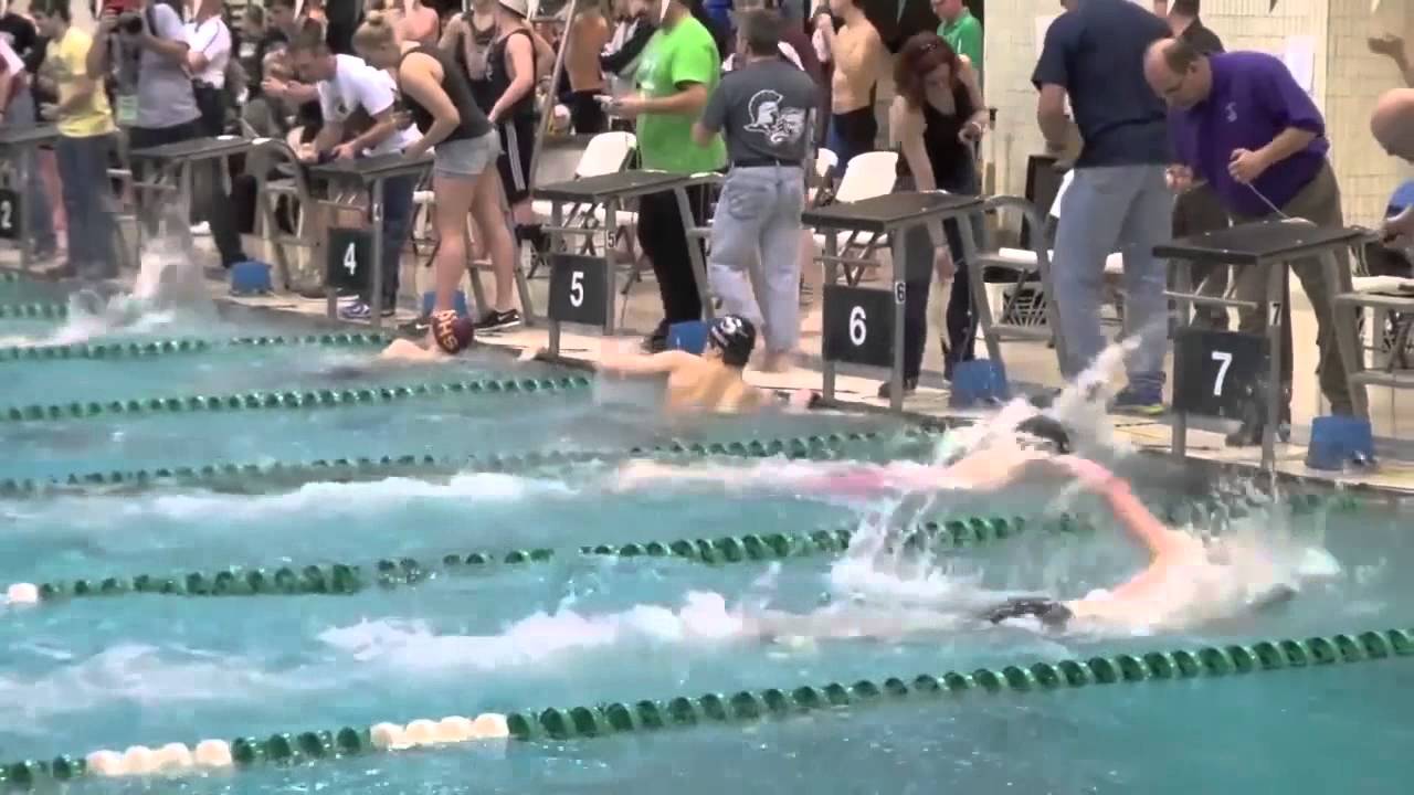 2014 MHSAA Division 1, 2, 3 Boys Swimming State Finals Highlights on