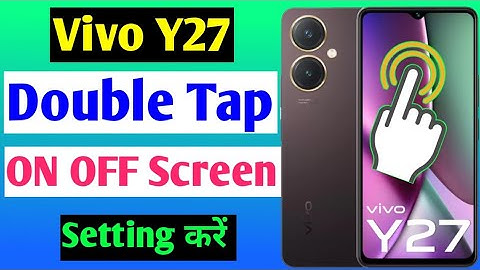 Vivo y27 double tap on off screen setting kaise kare | Vivo y27 auto screen on off setting
