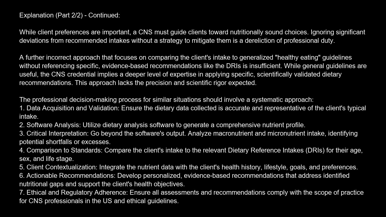 Certified Nutrition Specialist  CNS  Free Practice Test video