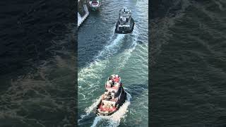 Tugboats Headed Put Of The Miami River #workboat #tugboat