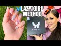 🦋Lazy Girl Method For Beginners Sports Length Nails | Reviewing SXC Polygel Kit Butterfly Series🦋