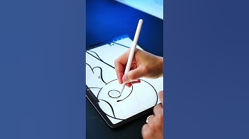 Satisfying inking Character on iPad Pro | Procreate #shorts